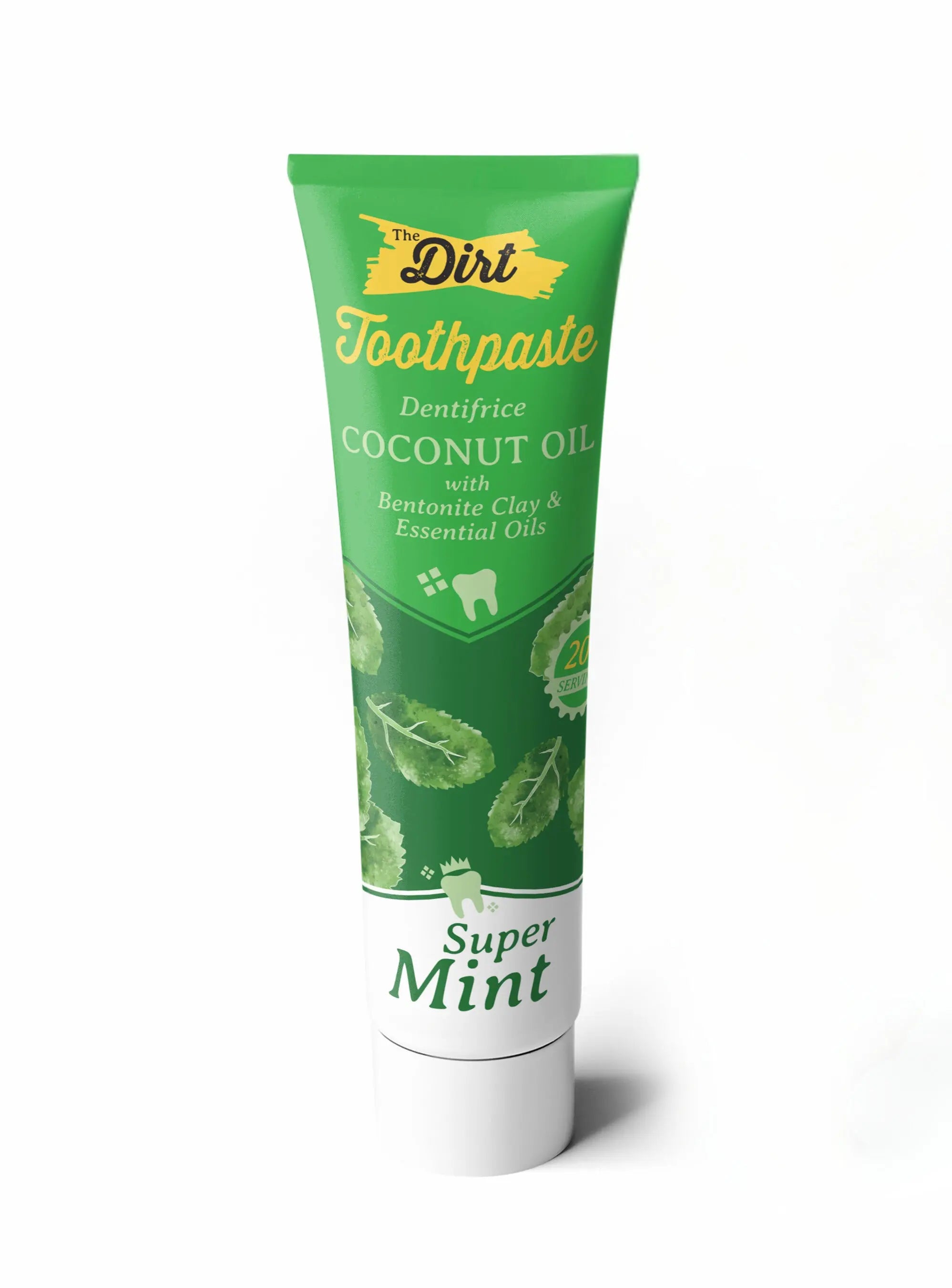 Coconut Oil Toothpaste - Fluoride Free Toothpaste for Sensitive Teeth Dirt Oral Care