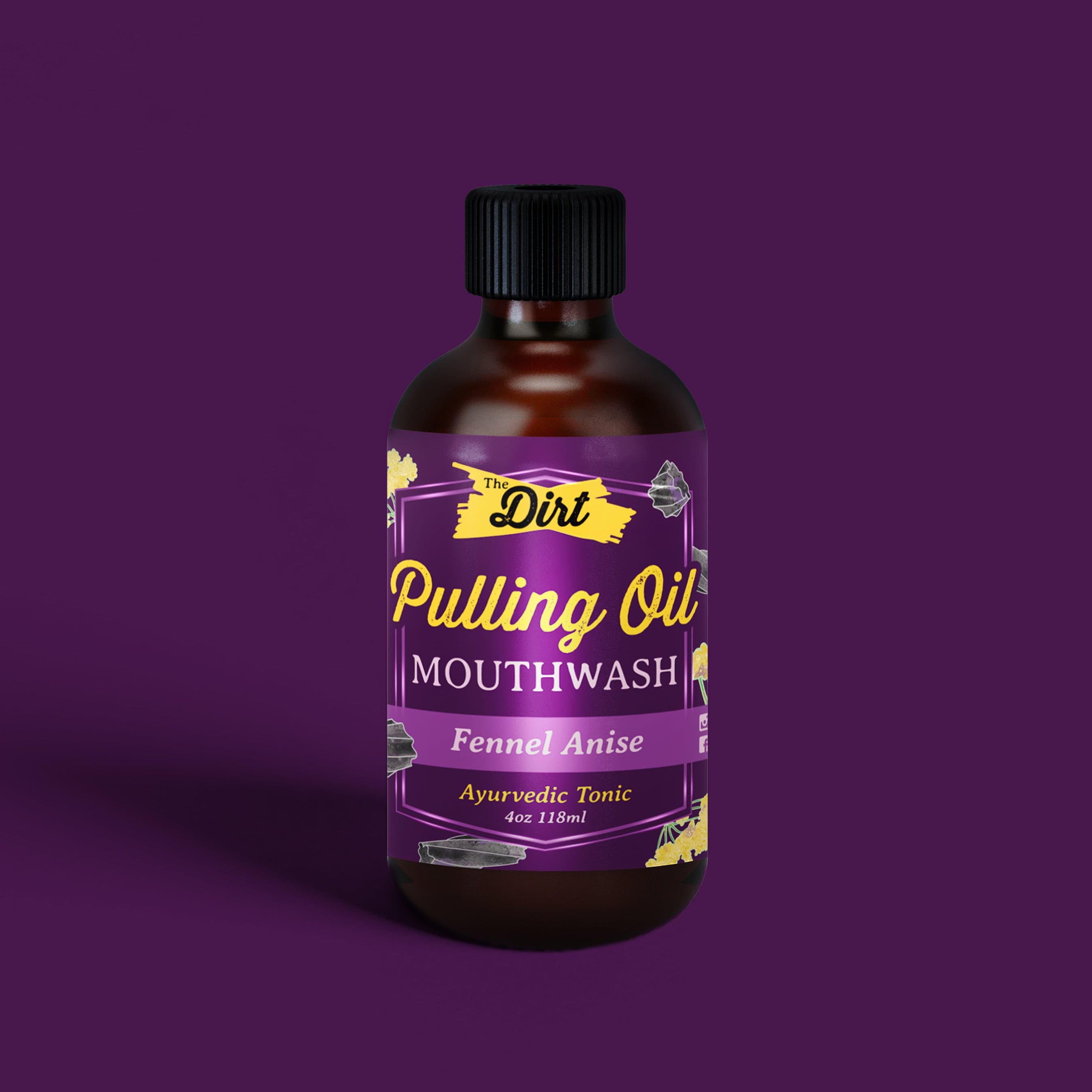 Pulling Oil Mouthwash - The Dirt - Super Natural Oral Care 4oz / Fennel Anise Oral Care