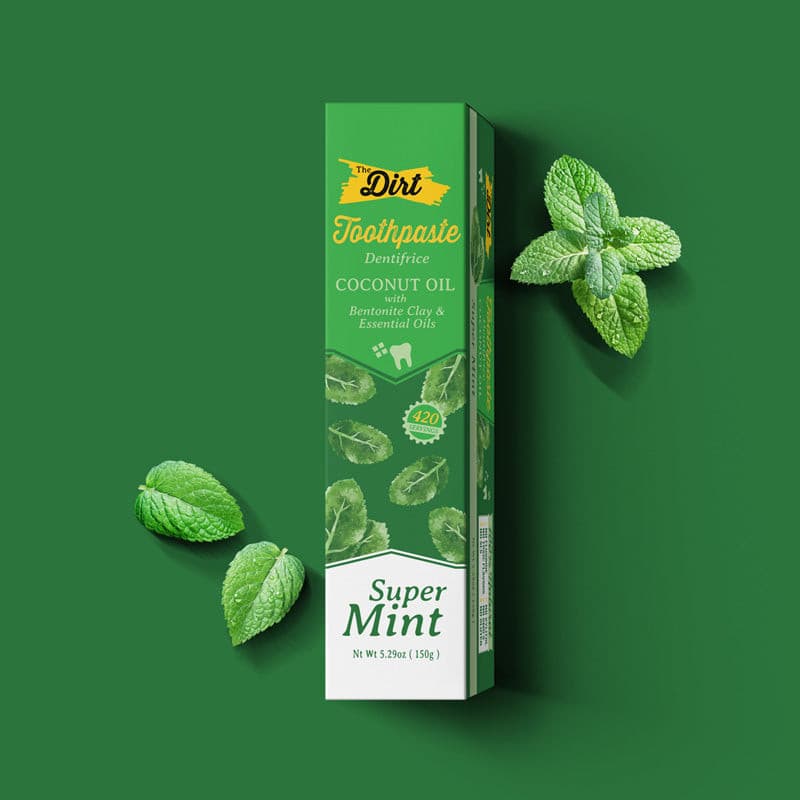 Coconut Oil Toothpaste - The Dirt - Super Natural Oral Care Super Mint / 150g Oral Care