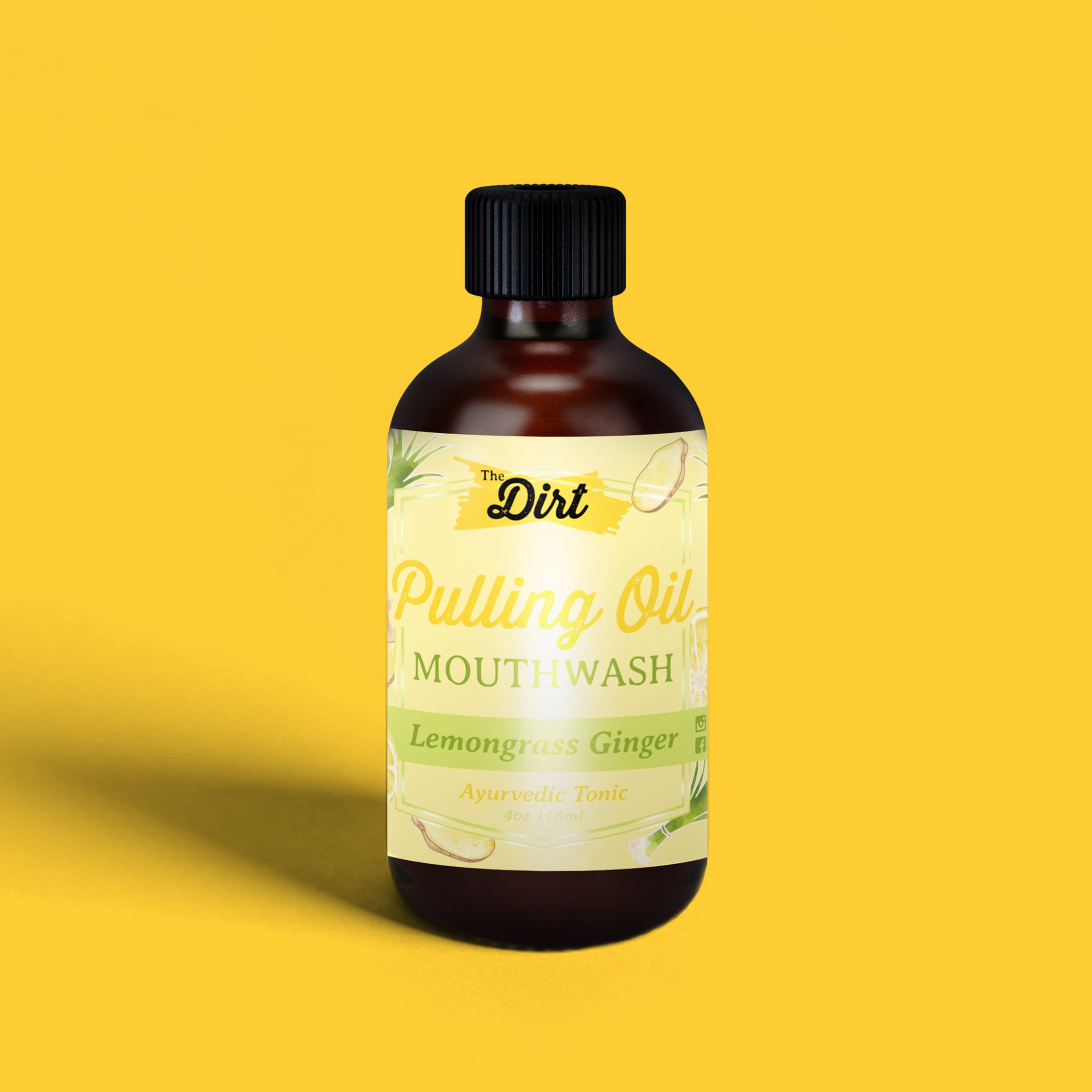 Pulling Oil Mouthwash - The Dirt - Super Natural Oral Care 4oz / Lemongrass Oral Care