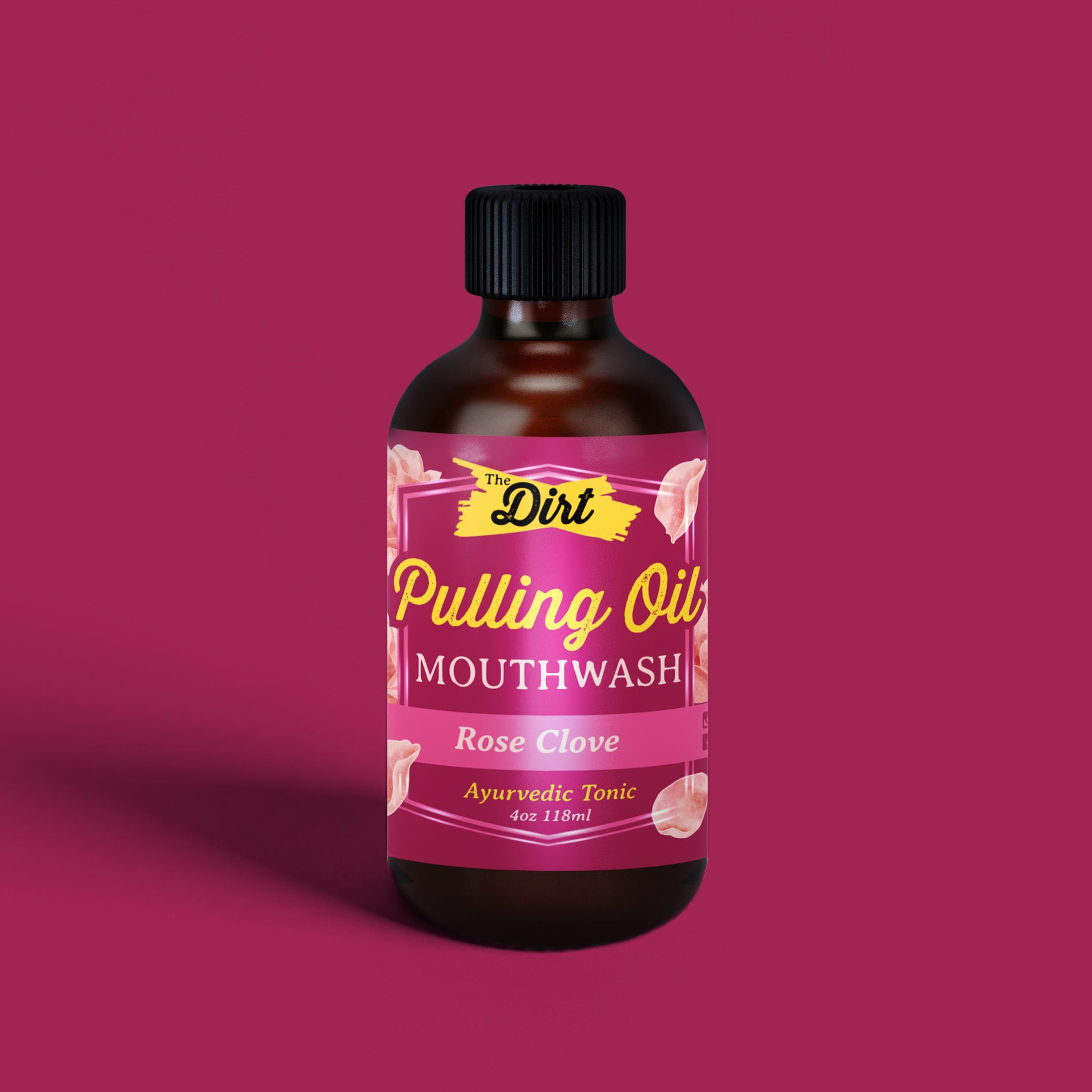 Pulling Oil Mouthwash - The Dirt - Super Natural Oral Care 4oz / Rose Clove Mint Oral Care
