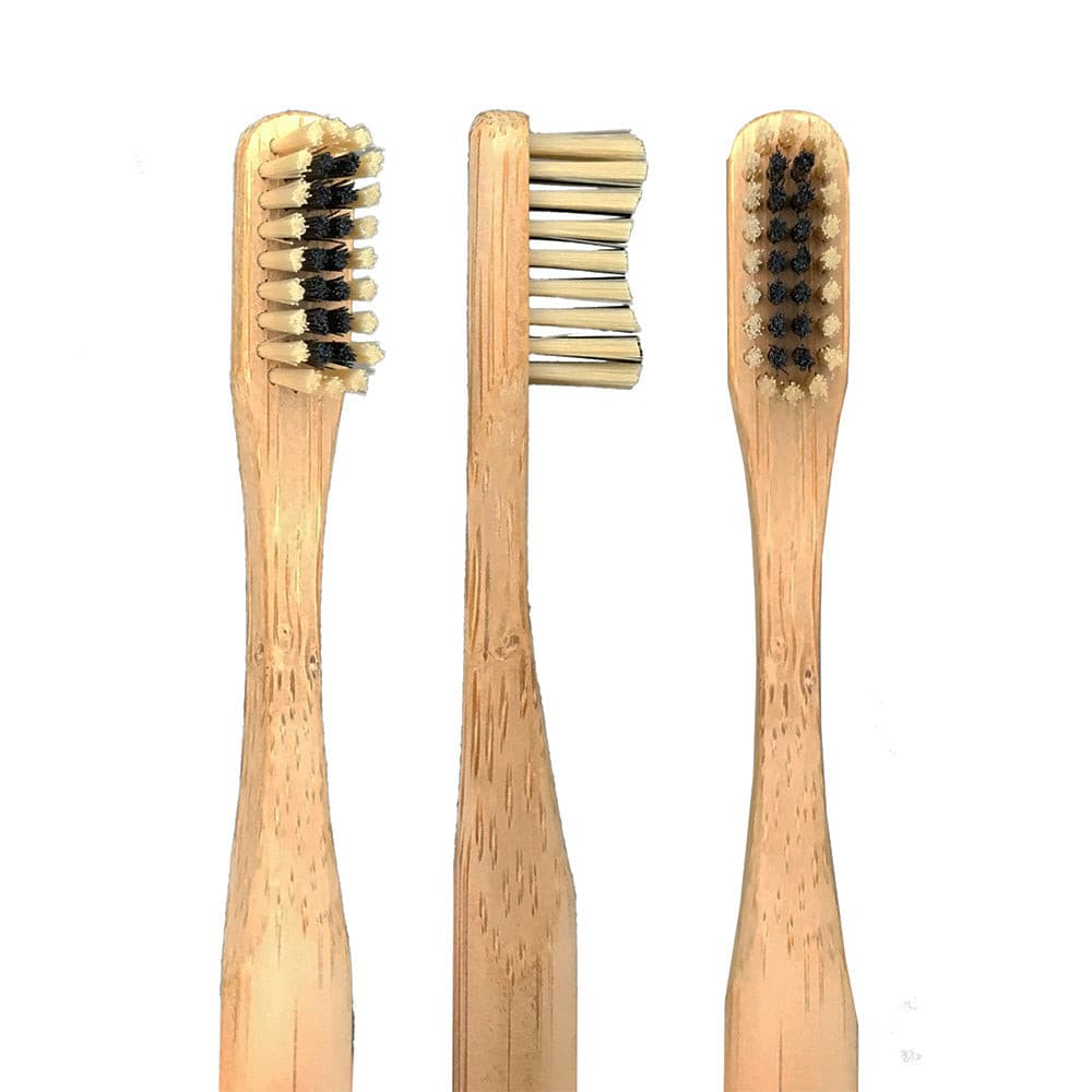 Toothbrush Eco Friendly Bamboo - Charcoal Infused Bristles - The Dirt - Super Natural Personal Care Oral Care
