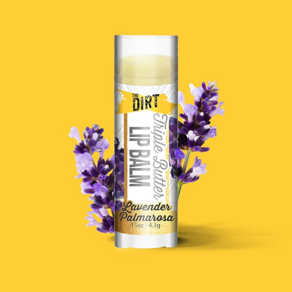 Triple Butter Lip Balm - The Dirt - Super Natural Oral Care Lavender & Palmarosa Skin Care