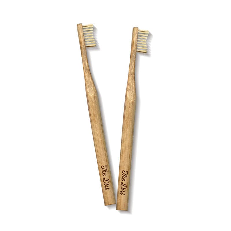 Toothbrush Eco Friendly Bamboo - Charcoal Infused Bristles - The Dirt - Super Natural Personal Care Oral Care