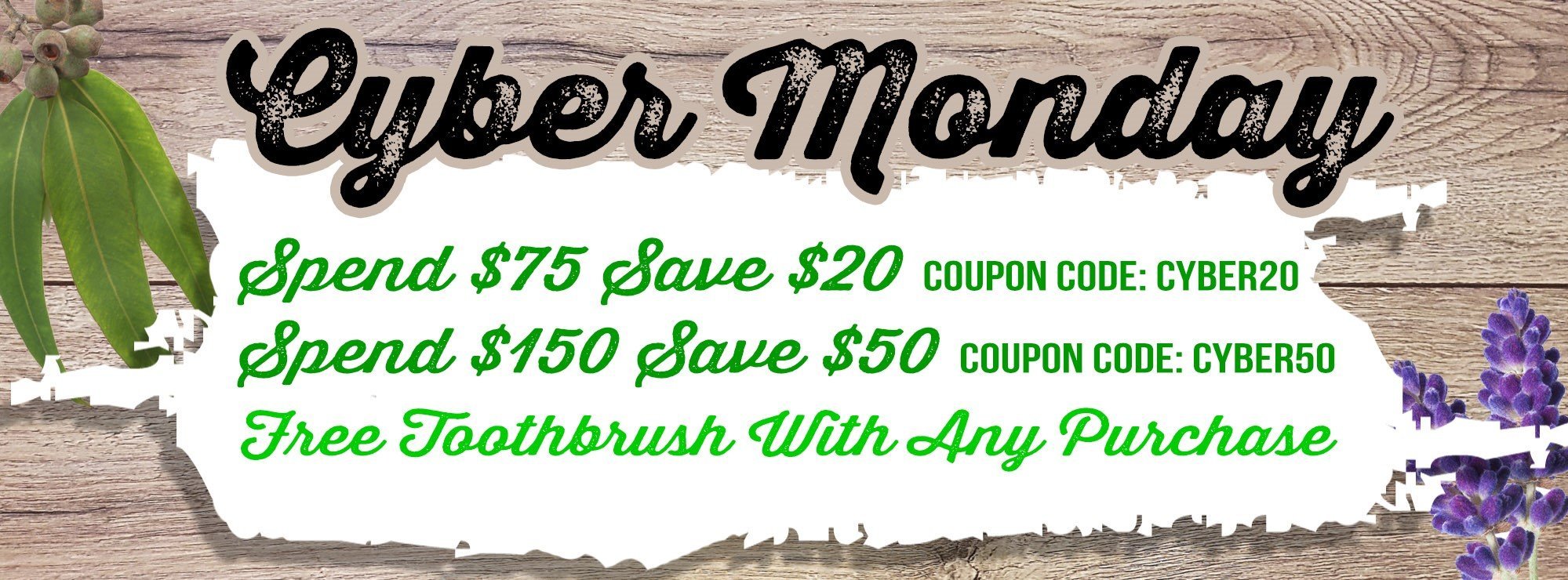 Cyber Monday Sale! | The Dirt - Super Natural Personal Care