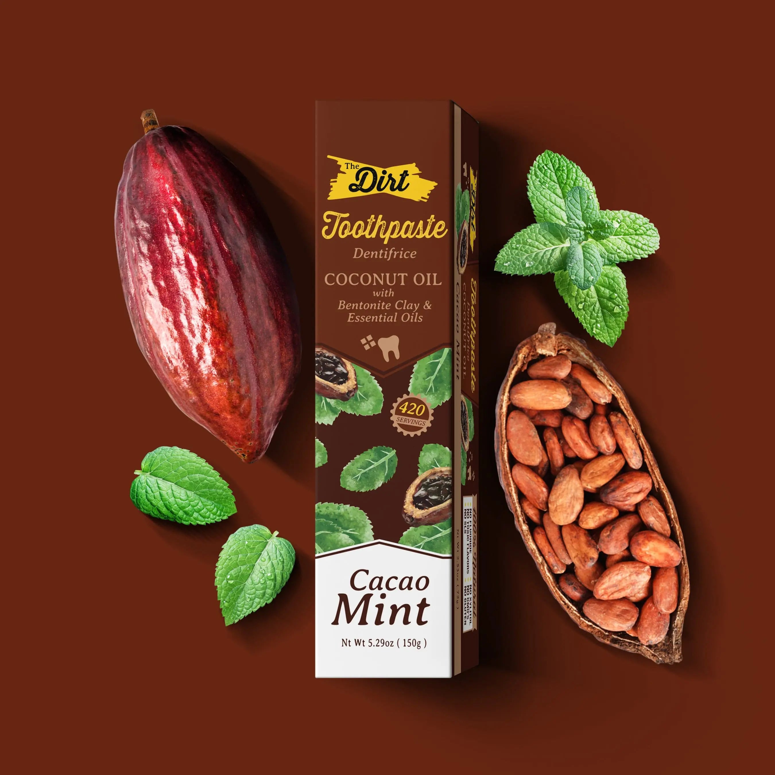 Buy with Prime Coconut Oil Toothpaste - The Dirt - Super Natural Oral Care Cacao Mint / 150g Oral Care