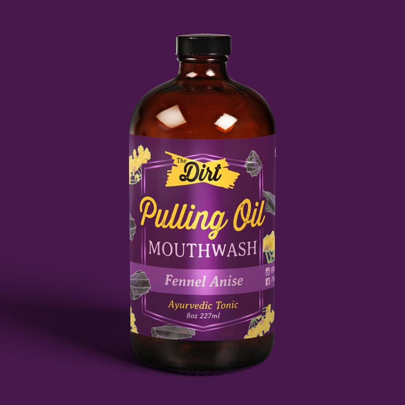 Buy with Prime Pulling Oil Mouthwash - The Dirt - Super Natural Oral Care 8oz / Fennel Anise Oral Care