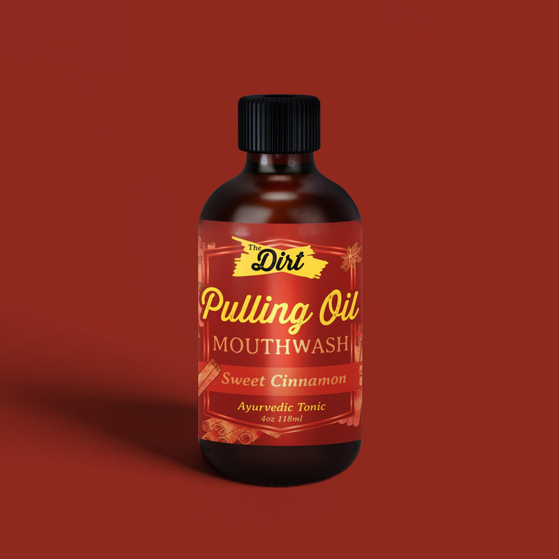 Buy with Prime Pulling Oil Mouthwash - The Dirt - Super Natural Oral Care 4oz / Sweet Cinnamon Oral Care