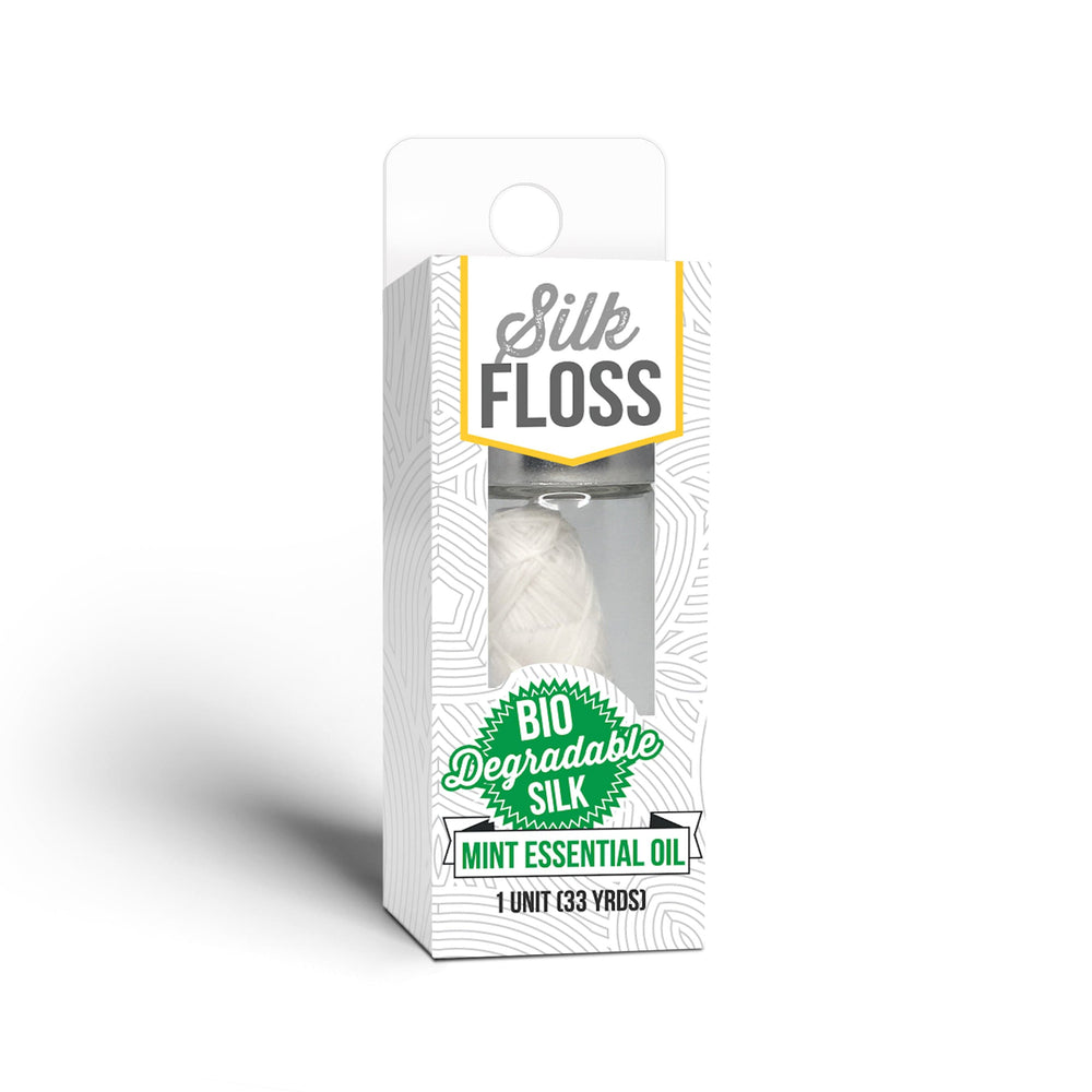 Plastic Free Silk Floss with Mint Essential Oil - The Dirt - Super Natural Personal Care Oral Care