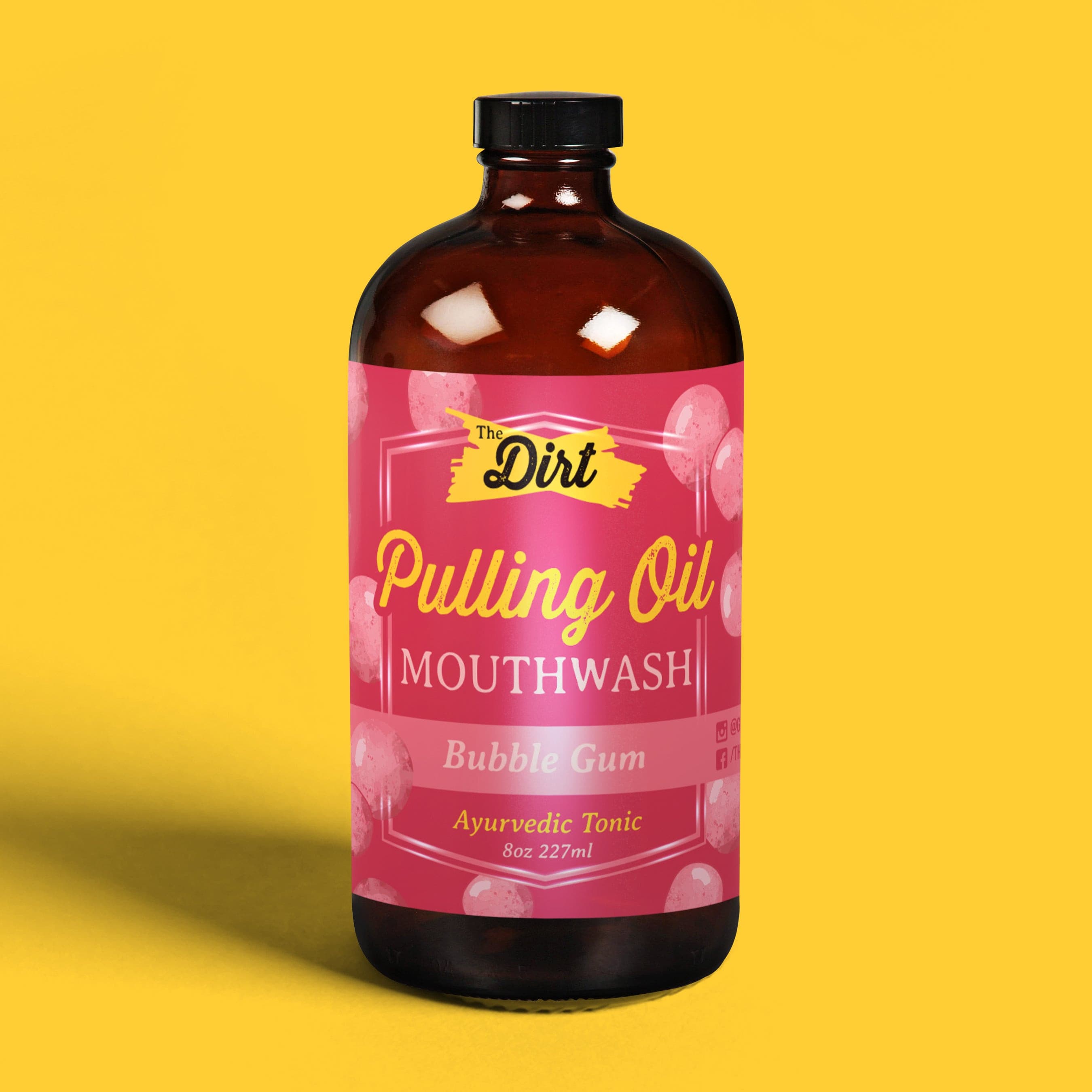 Oil Pulling Mouthwash - The Dirt - Super Natural Personal Care 8oz / Bubblegum Oral Care
