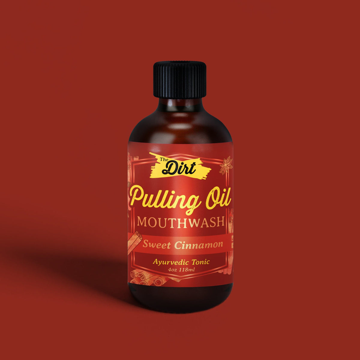 Oil Pulling Mouthwash - The Dirt - Super Natural Personal Care 4oz / Sweet Cinnamon Oral Care