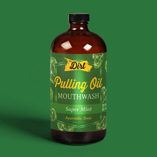 Oil Pulling Mouthwash - The Dirt - Super Natural Personal Care 8oz / Super Mint Oral Care