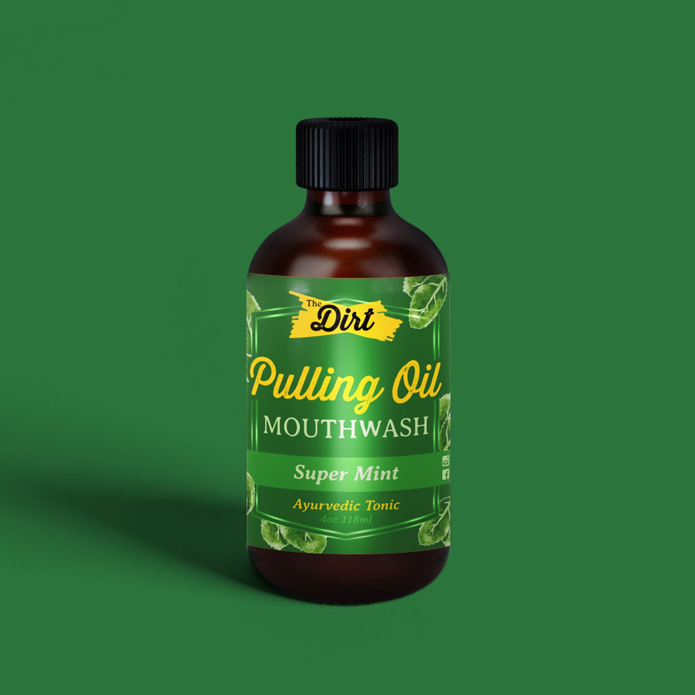 Oil Pulling Mouthwash - The Dirt - Super Natural Personal Care 4oz / Super Mint Oral Care