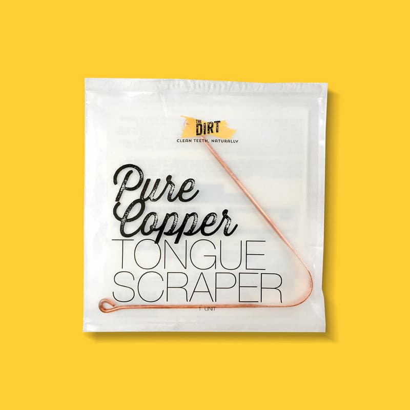 Anti-Microbial Copper Tongue Scraper - The Dirt - Super Natural Personal Care Oral Care